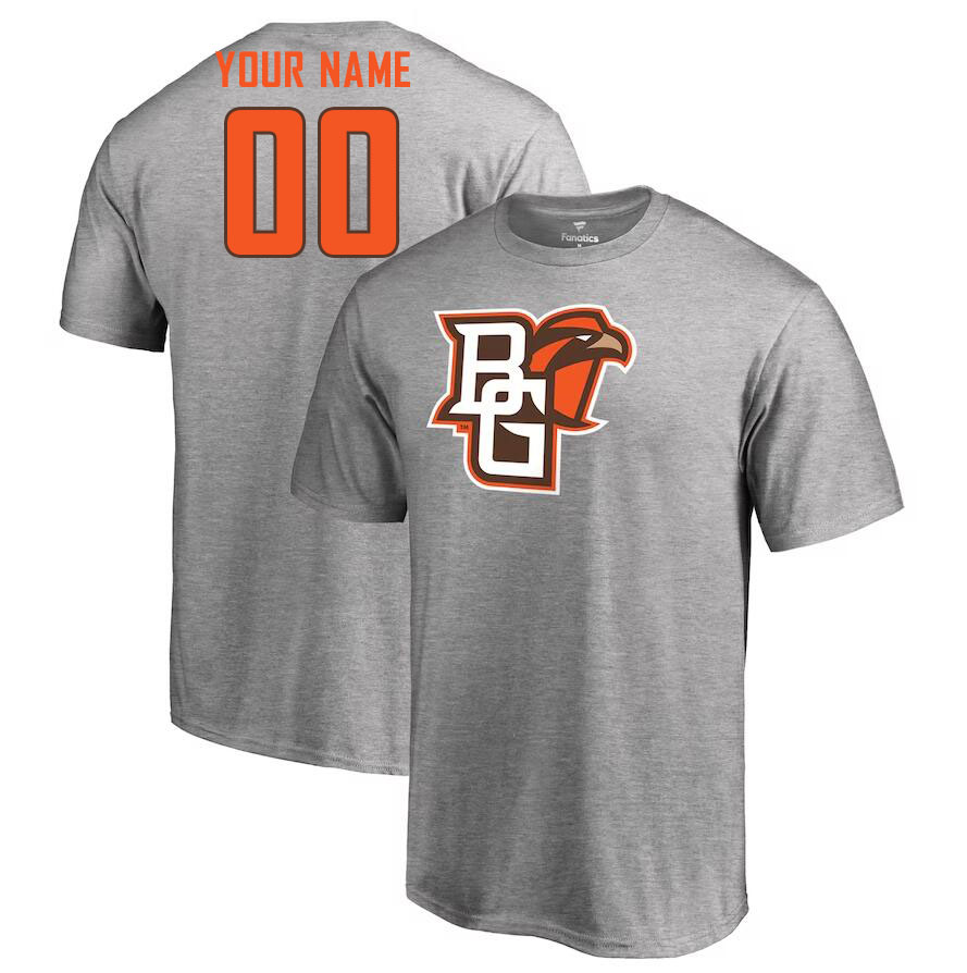 Custom Bowling Green Falcons Name And Number Tshirts-Grey